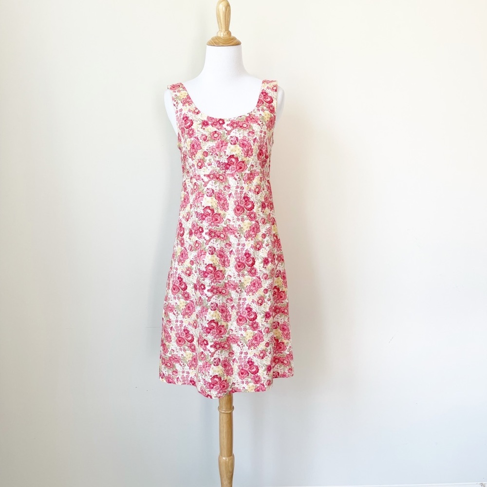 Laura Ashley Floral Sleeveless Shift Dress